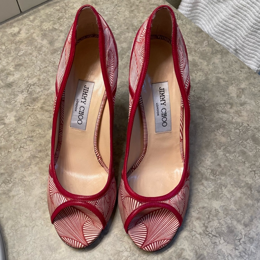 Jimmy Choo Open Toe Pumps Gem